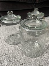 Olympia Biscotti Cookie Jar with Lid 6.35 Litre, Clear Glass X 3 Wedding Party