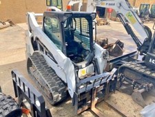 Bobcat T590 Tracked loader hire with bucket & forks weekly & long term rates 