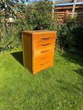 Antique 1930s Solid oak chest of drawers 5 drawer chest