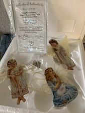 HEAVENS LITTLE ANGELS HANGING ORNAMENTS 3rd SET DONA GELSINGER BRADFORD EDITIONS