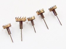 5 x antique verge pocket watch crown escape wheels. Parts