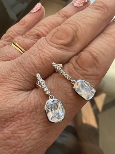 Diamonique 6ct elongated - 6ct,