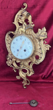 Delightful French Japy Freres Brass Cartel Wall Clock