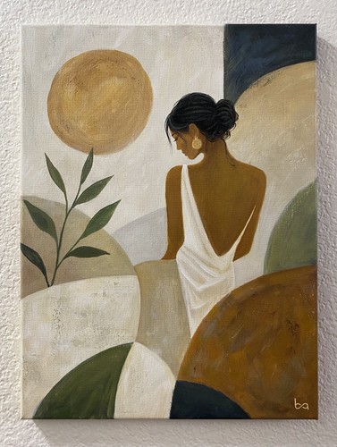 Abstract figure art 12x16 - abstract,