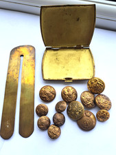 Military Brass Button Cleaning  Strip. Buttons. Brass Case.