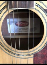 Squire By Fender SA-105 6 String Black Acoustic right handed Guitar