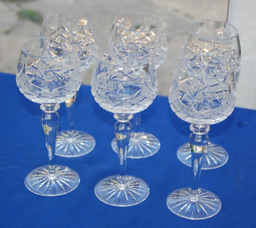 Vintage set crystal cut - 6,