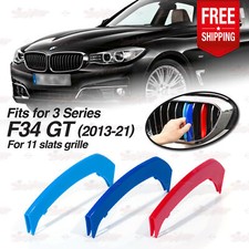 For BMW 3 Series GT F34 2013-2021 Kidney 11 Slats Grille M Sport 3 Colour Covers