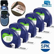 Replace Dymo LetraTag Refill White Paper Label Tape 91200 S0721510 12mm x4m Roll