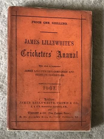 Lillywhite annual for 1887 - lillywhite,