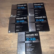 5X Vintage Maxell 35-90 Reel to Reel Tape
