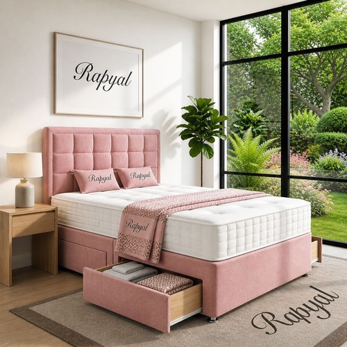 Plush divan bed set with - set,