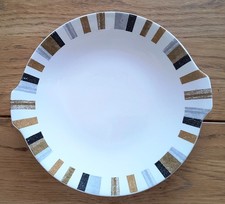 Vintage 1960's Mid Century Midwinter Queensberry Stripe Sandwich/Cake Plate 9.5"