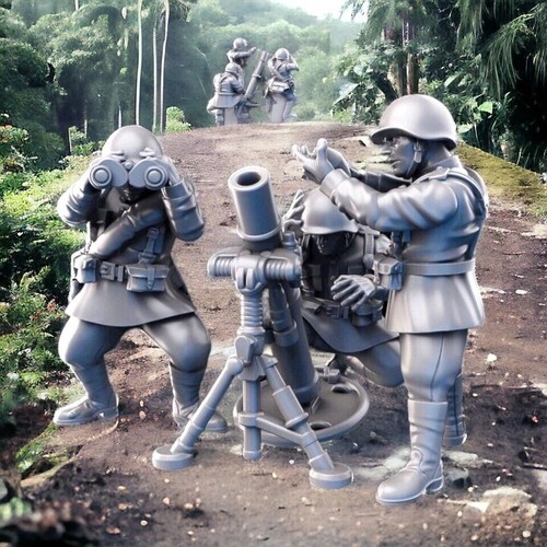 Ww2 soviet mortar unit - mortar, 3x
