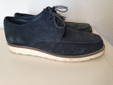 Mens Matalan Navy Suede Lace Up Shoes  Size Uk10
