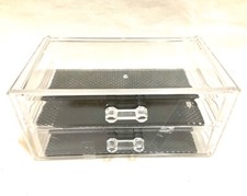 Clear Acrylic Organiser Drawer Storage Box Jewellery MakeUp Cosmetics Stationary