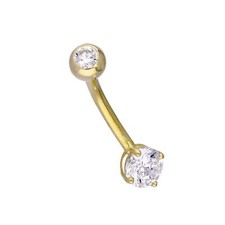 9ct Gold & 6mm Clear CZ