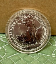 1998 HM. QUEEN ELIZABETH II BRITANNIA £2 PROOF COIN, 1oz 958 FINE SILVER  - BRL3