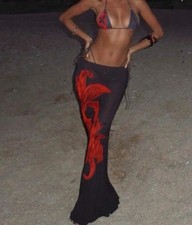 Red And Black 3 Piece Bikini