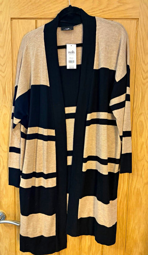 Wallis black beige striped - wallis,