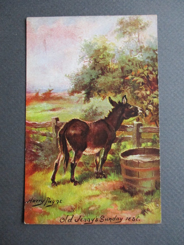 Postcard harry payne donkey - postcard,