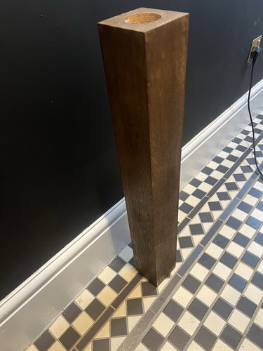 Oak newel base - base, with
