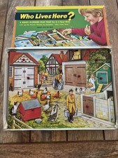 Vintage farmyard wooden jigsaw - vintage,