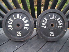 vtg JACK LaLANNE 25s BodyBuilding BARBELLS STRONGMAN Fitness GYM Iron Weights