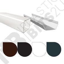 Guttering & Down Pipe Square 2m Length White, Black Chocolate Brown & Anthracite