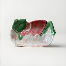 Otagiri Freda the Frog Ceramic Soap Dish by Mary Ann Baker Rare Vintage