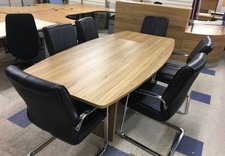 Executive boardroom / meeting table with 6 executive leather chairs - Delivery 