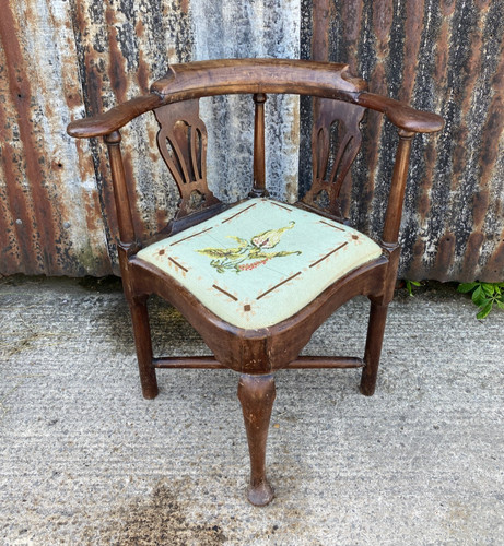 Georgian mahogany corner chair - mahogany,