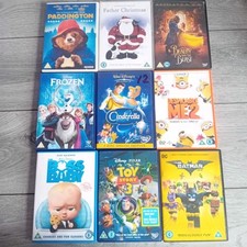 Collection Of 9 Kids Random DVDs from Toy Story 3 - The Boss Baby Region 2+