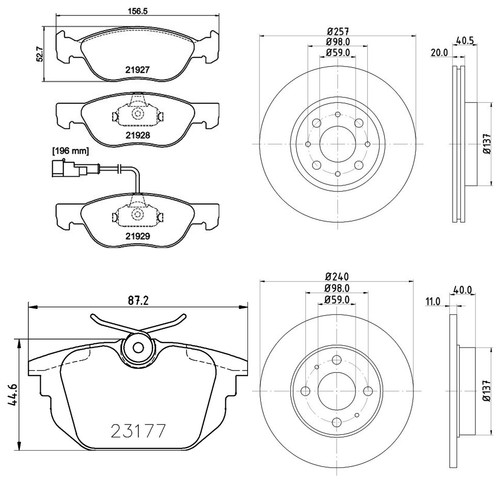 Mintex front rear - front, &