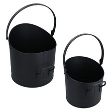 Set of 2 Nesting Round Coal