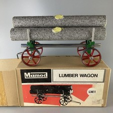 MAMOD LOG TRAILER WITH NEW DRAWBAR & ORIGINL LOGS & ITS BOX *VINTAGE*