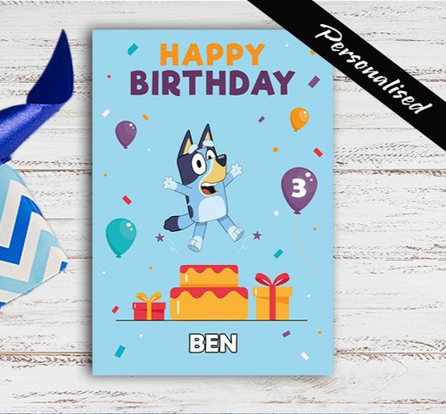 Personalised bluey birthday - bluey,
