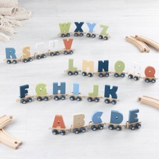 Wooden Letter Train Colour and Traditional Personalised Educational Toy Gift