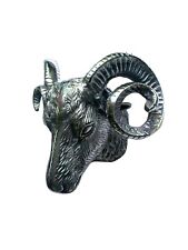 Metal Wall Mounted Aries Head Ram Sculpture Figurine fx