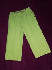 Girls Three Quarter Summer Pants, lime green, size 9 - 10 good condition