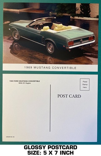 Postcard 1969 ford mustang - postcard,