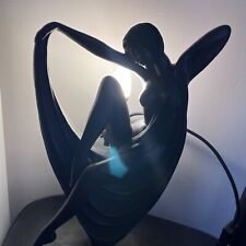 Resin Art Deco Style Table Lamp Crosa 1993 Widdop Bingham A Beautiful Lady 25w
