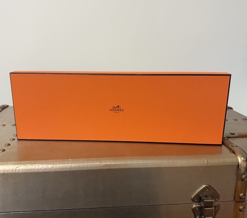 Hermes orange long empty tie - hermes,