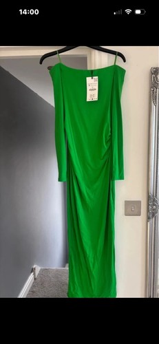 Zara bottle green long - bottle, dress