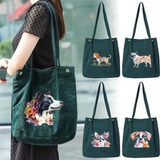 Printed Cord Bag For Corduroy Tote Bag Ladies Shoulder Handbags Tote Bag