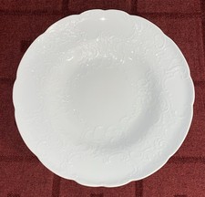 Large Vintage Furstenberg White Porcelain Floral Bowl 12"