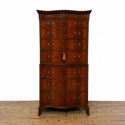 Antique mahogany serpentine - mahogany,