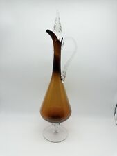 Vintage Amber Glass Wine
