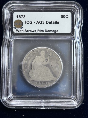 1873 seated liberty - seated, half