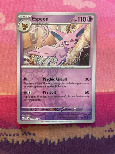 Pokemon card espeon prismatic - espeon,